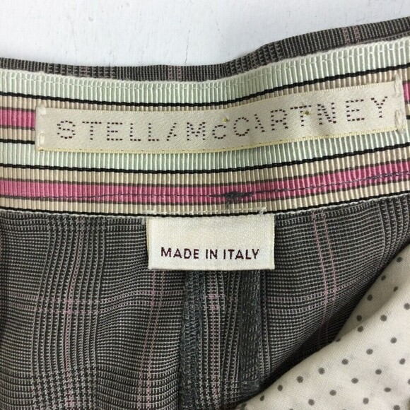 Stella Mccartney Polyester Blend Checkered Mini Skirt Gray Size 40 - Picture 4 of 6